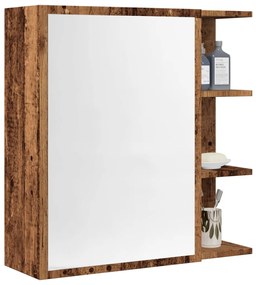 Ντουλάπι καθρέφτη μπάνιου Παλιό ξύλο Κατασκευασμένο ξύλο