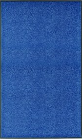 vidaXL Πατάκι Εισόδου Πλενόμενο Μπλε 90 x 150 εκ.
