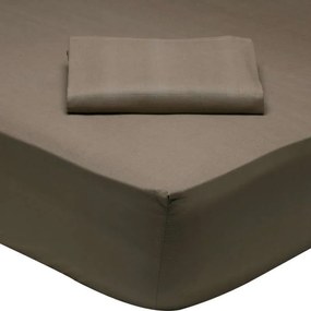 Σεντόνι Με Λάστιχο 1004 Brown Das Home Single 100x200cm Με Λάστιχο 100% Βαμβάκι