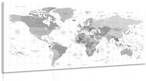 Εικόνα γκρι χάρτη σε λευκό φόντο - 100x50