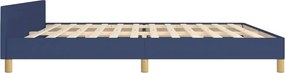 vidaXL Σκελετός Κρεβατιού Χωρίς Στρώμα Μπλε 200x200 εκ.Υφασμάτινο