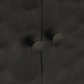 vidaXL Ντουλάπι Μαύρο 55x30x76 εκ. από Μασίφ Ξύλο Μάνγκο και Σίδηρο