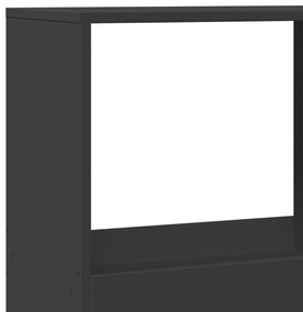 vidaXL Βιβλιοθήκη/Διαχωριστικό Χώρου Μαύρη 100x33x175 εκ. Επεξ. Ξύλο