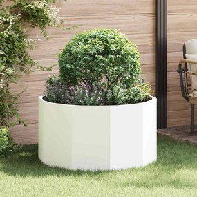 vidaXL Γλάστρα Λευκό 90 x 90 x 50 cm Ατσάλι