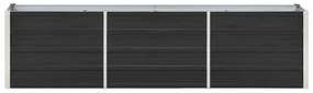 vidaXL Ζαρντινιέρα Υπερυψωμένη Ανθρακί 240x40x45 εκ. Γαλβαν. Χάλυβας