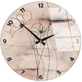 Ρολόι Τοίχου Γυάλινο 884ASF1117 Φ40cm Multi Wallity Glass
