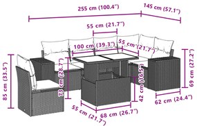 ΣΑΛΟΝΙ ΚΗΠΟΥ ΣΕΤ 7 ΤΕΜ. ΜΠΕΖ ΣΥΝΘΕΤΙΚΟ ΡΑΤΑΝ ΜΕ ΜΑΞΙΛΑΡΙΑ 3269199