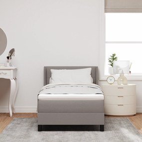 vidaXL Κρεβάτι Box Spring  με ματ σε ταπού, 100 x 200 cm, ύφασμα.