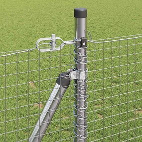 VidaXL Συρματόπλεγμα με Σκυρόδεμα 10 x 1 m Γαλβανισμένος Χάλυβας Ασημί