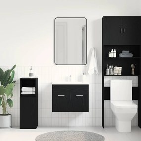vidaXL Ντουλάπι Νιπτήρα Μπάνιου Μαύρο Δρυς 60x38,5x46 εκ. από Τεχνητό Ξύλο