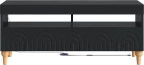 vidaXL Ντουλάπα LED Τηλεόρασης Μαύρο Επεξεργασμένο Ξύλο