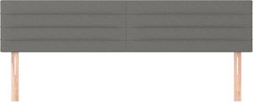 vidaXL Κεφαλάρια Σκ. Γκρι 200x5x78/88 εκ. Ύφασμα