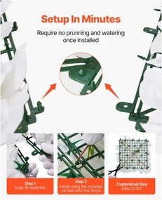 VEVOR 3D Flower Wall Panel 24 PCS 15 x 15 inch Artificial Floral Background for Wedding