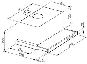 Απορροφητήρας Συρόμενος Pyramis Turbo Plus 60 εκ.