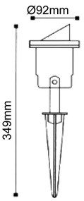 ΣΠΟΤ ΚΗΠΟΥ GU10 max 35W ΜΑΥΡΟ  RAL C0026 - HI7183BMS