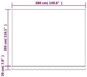 Τεντόπανο Ανταλλακτικό Ριγέ Πολύχρωμο 4 x 3 μ. - Πολύχρωμο