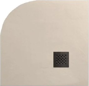 Karag Pietra 90x90 - Ημικυκλική ντουζιέρα πέτρινη - Cream