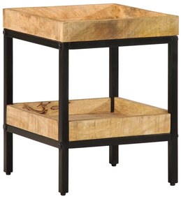 vidaXL Τραπεζάκι Πλευράς Καφέ 35 x 35 x 45 εκ Μασίφ ξύλο μάνγκο
