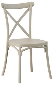 Καρέκλα Cross Fylliana FL66 Μπέζ Πολυπροπυλενίου 42x48x90 εκ. 42x48x90 εκ.