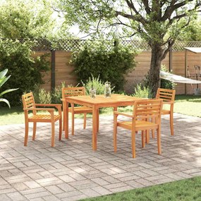 vidaXL Σετ Τραπεζαρίας Κήπου 5 pcs Καστανό 110 x 110 x 75 cm