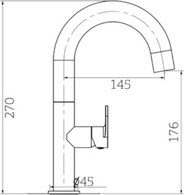 Orabella Oval 10468 Brushed Gold PVD - Μπαταρία νιπτήρα