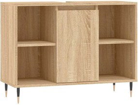 vidaXL Ντουλάπι Μπάνιου Sonoma Δρυς 80 x 33 x 60 εκ. από Επεξεργ. Ξύλο