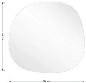 Καθρέπτης Frameless 1 pakoworld μαύρο 49x1.2x52εκ