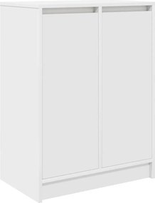 vidaXL Παπουτσοθήκη Λευκή 57x34x76 εκ. από Επεξεργασμένο Ξύλο