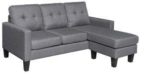 Γωνιακός Καναπές MEGGY Αναστρέψιμος σε Γκρί ύφασμα 184,5x129x86Yεκ. 184.5x129x86 εκ.