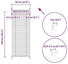 Πλισέ ρόλερ σκίασης 50x150cm Κρεμ 240623
