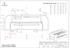 Κρεβάτι  Μονό  Aiko House σε Φυσικό  Ξύλο  90×200cm  Adeko