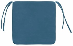 vidaXL Μαξιλάρια καθισμάτων 4 pcs Μπλε 40 x 40 x 3 cm Βελούδο