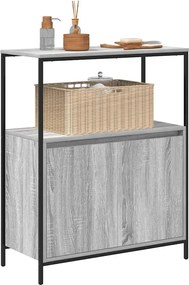 vidaXL Ντουλάπι μπάνιου με ράφια Γκρι Sonoma 76,5x35x95 εκ.