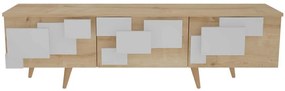 Έπιπλο Τηλεόρασης 3D 875ZNA4583 160x35x45cm Oak-White