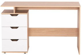 Γραφείο με Συρτάρια COLT Μελαμίνη Sonama - Λευκό 120x53x75Υ εκ. 120x53x75 εκ.
