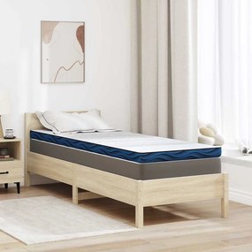 vidaXL Στρώμα επικάλυψης 80 x 200 cm Πάχος Ζακάρ ύφασμα Λευκό