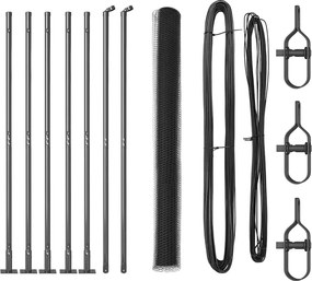 vidaXL Στύλος Περιφράξεων Γκρι 10 x 1,6 m (25 mm πλέγμα)