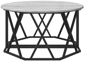 vidaXL Τραπεζάκι σαλονιού Γκρι sonoma 80 x 80 x 42 cm