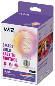 Έξυπνη Λάμπα E27 40W G95 LED Διάφανο Νήματος RGBW 3CCT Dimmable 929003267201 Wiz-929003267201-Διάφανο 929003267201