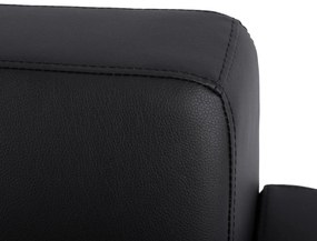 Καναπές Διθέσιος NELLIE με PU Μαύρο 113x71x71Υ εκ. 130x71x71 εκ.