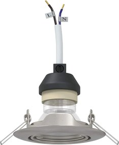 vidaXL Σποτ 6 pcs Ασημί 9 x 9 x 2.5 εκ. Μέταλλο