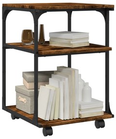 vidaXL Βάση Εκτυπωτή 3 Επιπέδων Καπνιστή Δρυς 43x48x64 εκ Επεξ. Ξύλο