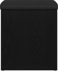 vidaXL Παγκάκι με αποθήκευση Μαύρη Οξυά 42 x 42 x 45 cm