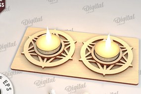 Intra απο ξύλο plywood 3mm-4mm πάχος Τρισδιάστατη Ξύλινη Κηροπήγια Κοπή  Δίασταση 30x20 cm INTRAFABR-115361482