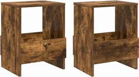 vidaXL Ράφι Περιοδικών 2 pcs Καπνιστό Δρύς 35 x 30 x 45 εκ.