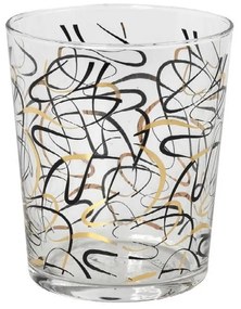 Ποτήρι Νερού 380ml Espiel Lucia Black/Gold RAB531K6