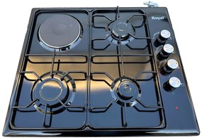 ROYAL OC-63 3+1 BLACK ENAMEL COOKER