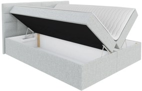 Επενδυμένο κρεβάτι Fado II με στρώμα και ανώστρωμα-Prasino-180 x 200
