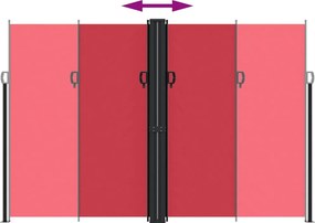 vidaXL Σκίαστρο Πλαϊνό Συρόμενο Κόκκινο 220x1200 εκ.