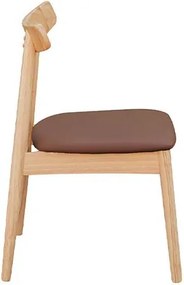 Καρέκλα ξύλινη Nextdeco Job καφέ Υ77x48x55εκ